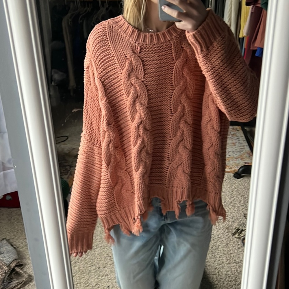 Cable knit sweater